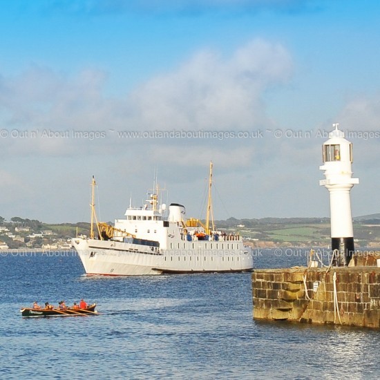 RMV Scillonian, Penzance Cornwall Greeting card D2-009 (9622)